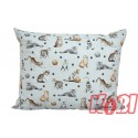 Poszewka bawełniana rozmiar 50x60 kotki szare tło 3227 Kobi