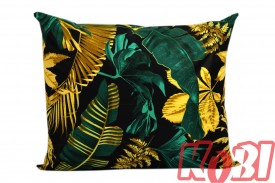 Poszewka bawełniana rozmiar 50x60 monstery zielono złote 3205 KOBI