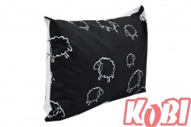 Poszewka bawełniana rozmiar 40x60 baranki biało-czarne 0090 Kobi