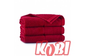 Ręcznik z bawełny egipskiej rozmiar 50x90 MAKAO BURGUND ZWOLTEX