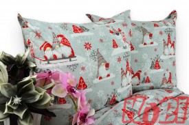 Pościel bawełna 100% rozmiar 160x200 świąteczne skrzaty 2053 Kobi