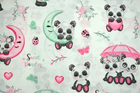 Pościel dziecięca 100% bawełna rozmiar 100x135 sweet pandas D34