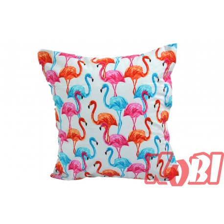 Poszewka bawełniana rozmiar 40x40 flamingi Kobi