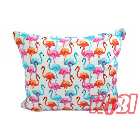 Poszewka bawełniana rozmiar 50x60 flamingi D54 Kobi