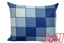 Poszewka bawełniana rozmiar 50x60 niebieskie piramidy 3046 Kobi