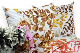 Pościel flanela rozmiar 220x200 brązowa jesień 3441 KOBI