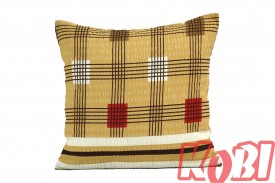Poszewka z kory rozmiar 40x40 kratka ecru-beż 3450-A KOBI
