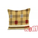 Poszewka z kory rozmiar 40x40 kratka ecru-beż 3450-A KOBI