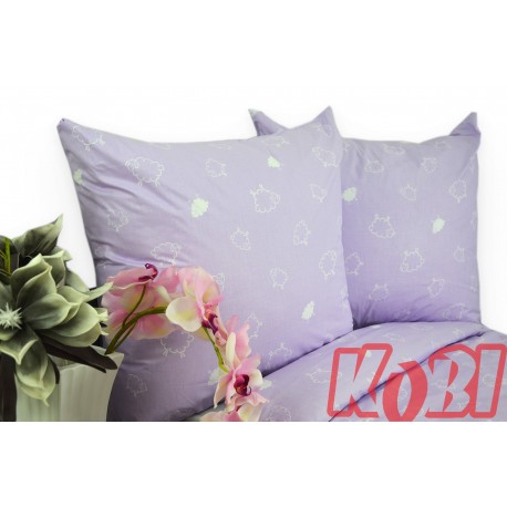 Pościel bawełna 100% rozmiar 160x200 baranki fiolet 2086 Kobi