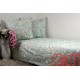 Pościel bawełna 100% rozmiar 220x200 kwiaty tło oliwka 3472 Kobi