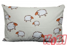 Poszewka bawełniana rozmiar 40x60 baranki ecru 1056 Kobi