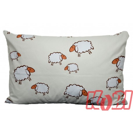 Poszewka bawełniana rozmiar 40x60 baranki ecru 1056 Kobi
