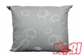 Poszewka bawełniana rozmiar 50x60 baranki szare 1810 Kobi