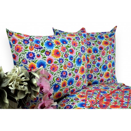 Pościel bawełna 100% rozmiar 140x200 folk kolorowy 1489 Kobi