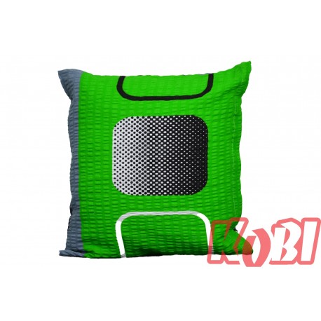 Poszewka z kory rozmiar 40x40 Telewizory zielone 1799-A Kobi