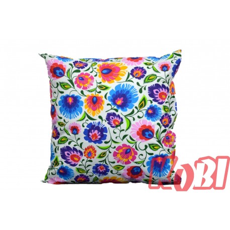 Poszewka bawełniana rozmiar 40x40 Folk kolorowy 1489 KOBI