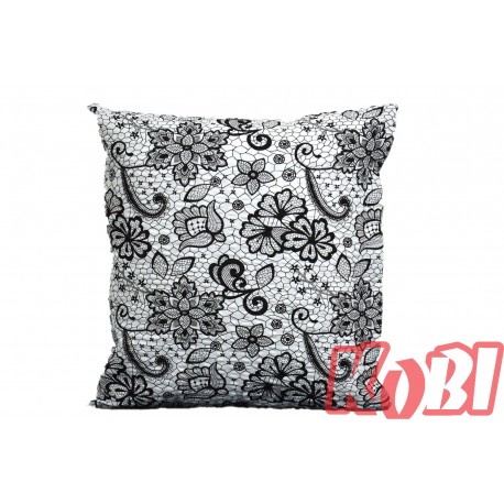 Poszewka z kory rozmiar 40x40 Popielate kwiaty 3482 Kobi