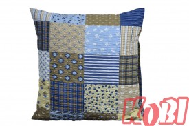 Poszewka z kory rozmiar 40x40 patchwork blue 0696 KOBI