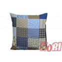 Poszewka z kory rozmiar 40x40 patchwork blue 0696 KOBI