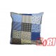 Poszewka z kory rozmiar 40x40 patchwork blue 0696 KOBI