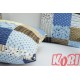 Poszewka z kory rozmiar 40x40 patchwork blue 0696 KOBI