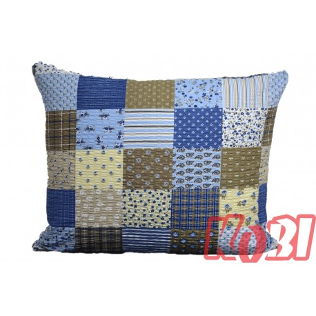 Poszewka z kory rozmiar 50x60 patchwork blue 0696 KOBI