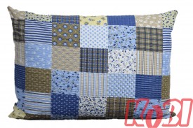 Poszewka z kory rozmiar 50x70 patchwork blue 0696 KOBI