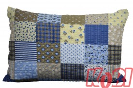 Poszewka z kory rozmiar 40x60 patchwork blue 0696 KOBI