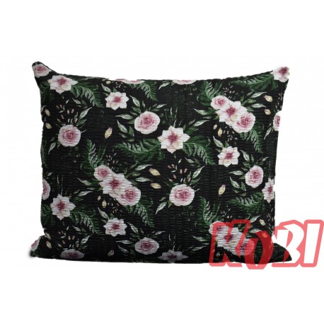 Poszewka z kory rozmiar 50x60 Róże czarne tło 2162 KOBI