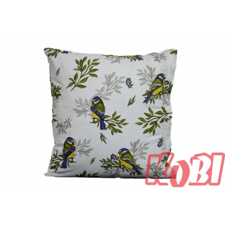 Poszewka bawełniana rozmiar 40x40 Sikorki 3487 Kobi