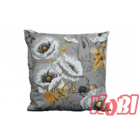 Poszewka bawełniana rozmiar 40x40 Białe maki 3488 Kobi