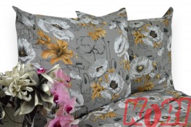 Pościel bawełna 100% rozmiar 140x200 Białe maki 3488w Kobi