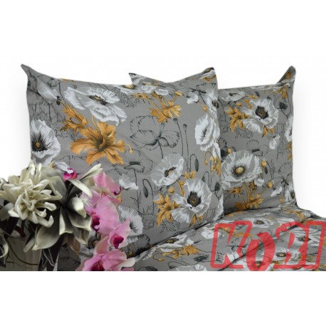 Pościel bawełna 100% rozmiar 160x200 Białe maki 3488 Kobi