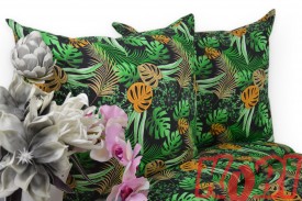 Pościel bawełna 100% rozmiar 160x200 paprocie na czarnym tle 3045 Kobi