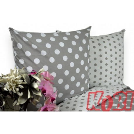 Pościel bawełna 100% rozmiar 140x200 dwustronna w kropki 3507w Kobi