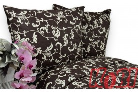 Pościel bawełna 100% rozmiar 140x200 zakazany kwiat brąz 3497w Kobi