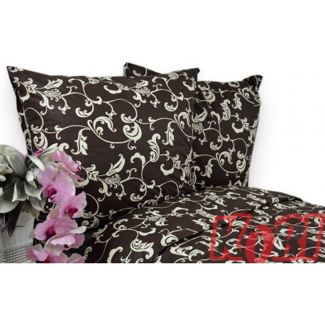Pościel bawełna 100% rozmiar 140x200 zakazany kwiat brąz 3497w Kobi