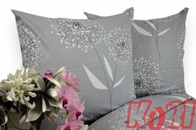 Pościel flanela rozmiar 160x200 Dmuchawce Jasnoszare tło 3476 KOBI