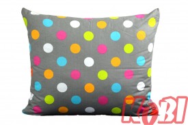 Poszewka bawełniana rozmiar 50x60 kolorowe kropy 3496 Kobi
