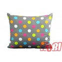 Poszewka bawełniana rozmiar 50x60 kolorowe kropy 3496 Kobi