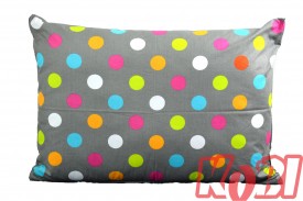 Poszewka bawełniana rozmiar 50x70 kolorowe kropy 3496 Kobi
