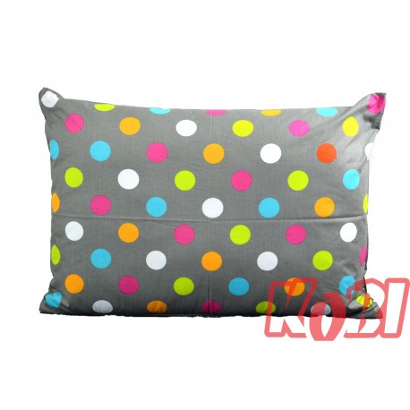 Poszewka bawełniana rozmiar 50x70 kolorowe kropy 3496 Kobi