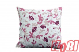 Poszewka bawełniana rozmiar 40x40 malinowe kwiaty 3499 Kobi
