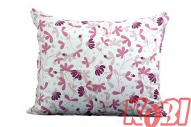 Poszewka bawełniana rozmiar 50x60 malinowe kwiaty 3499 Kobi