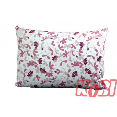 Poszewka bawełniana rozmiar 50x70 malinowe kwiaty 3499 Kobi