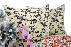 Pościel bawełna 100% rozmiar 140x200 Zakazany kwiat tło ecru 1599w Kobi