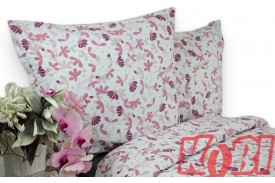 Pościel bawełna 100% rozmiar 160x200 Malinowe kwiaty 3499 Kobi