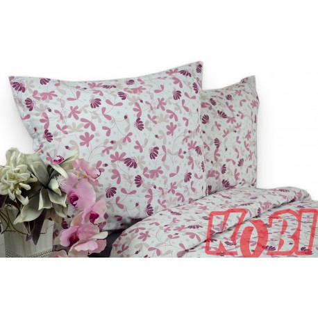 Pościel bawełna 100% rozmiar 160x200 Malinowe kwiaty 3499 Kobi
