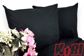 Pościel bawełna 100% rozmiar 180x200 jednobarwna Czarny B004 Kobi