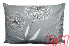 Poszewka bawełniana rozmiar 50x70 Dmuchawce jasnoszare tło 3476 Kobi